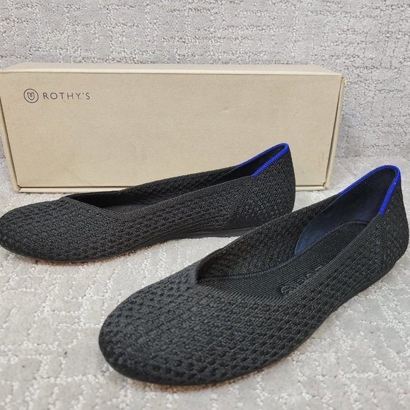 Rothy’s The Flat Womens Size US 9 Black Round Toe Classic Slip On Ballet Flat - Picture 8 of 11